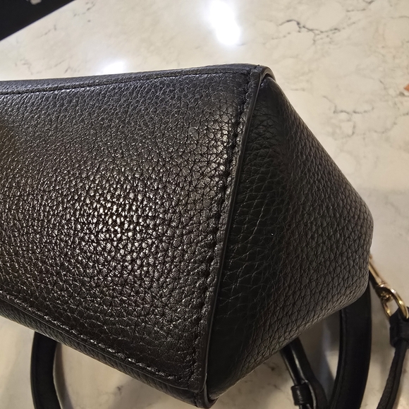 Kate Spade Leila Black Pebbled Leather Flap Shoulder Bag Extra Crossbody Strap - Picture 16 of 16